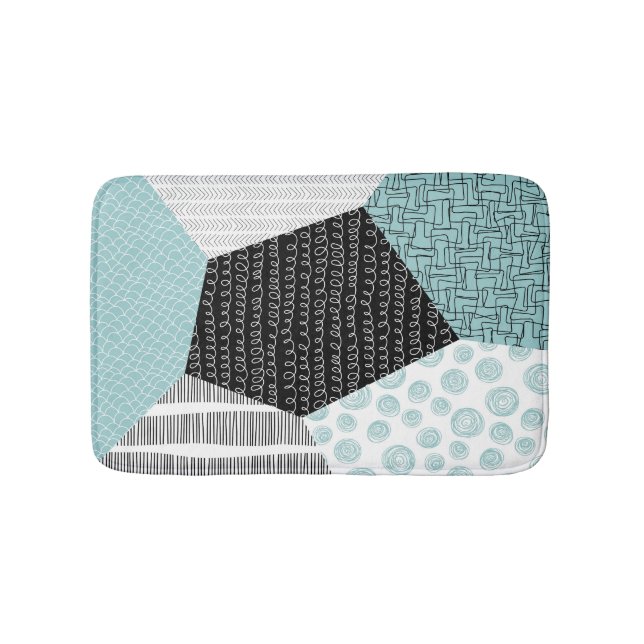 Abstract Freehand Drawing: Artistic Background. Bath Mat (Front)