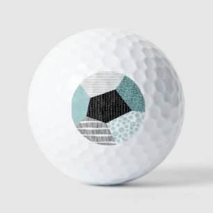 Abstract Freehand Drawing: Artistic Background. Golf Balls