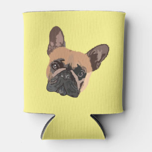 Abstract French Bulldog Can Cooler