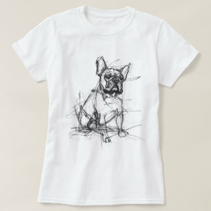 Abstract French Bulldog Sketch T-Shirt