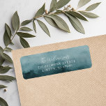 Abstract Frost Blue Watercolor Return Address<br><div class="desc">Custom printed return address labels to coordinate with our Abstract Frost holiday collection. This modern design features an abstract indigo blue watercolor background. Personalise it with your name and return address or other custom text.</div>