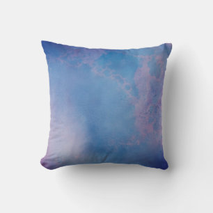 *~* Abstract Frothy Blue Magenta Modern Watercolor Cushion