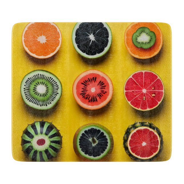 Abstract Fruit Colours Cutting Board (Front)