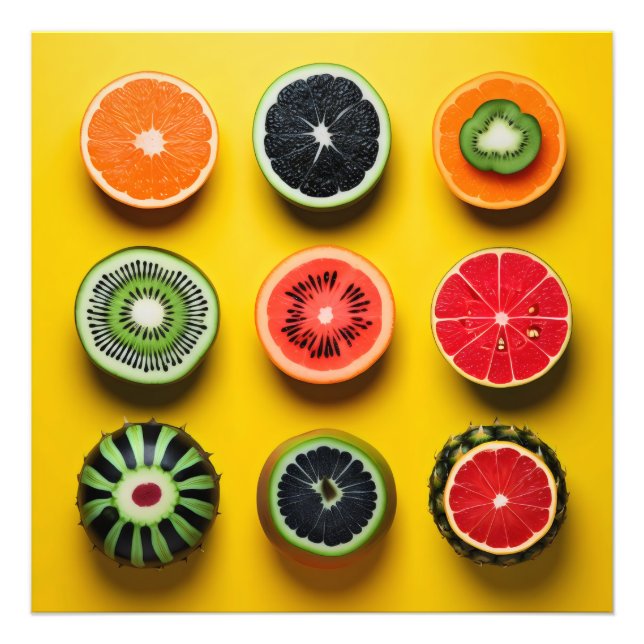 Abstract Fruit Colours Photo Print (Front)