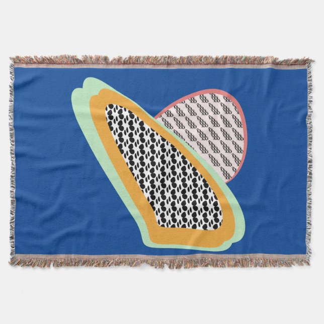 Abstract Fruit Papaya Dragonfruit Pattern  Throw B (Front)