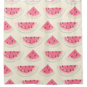 Abstract fruit seamless pattern. Creative colourfu Shower Curtain