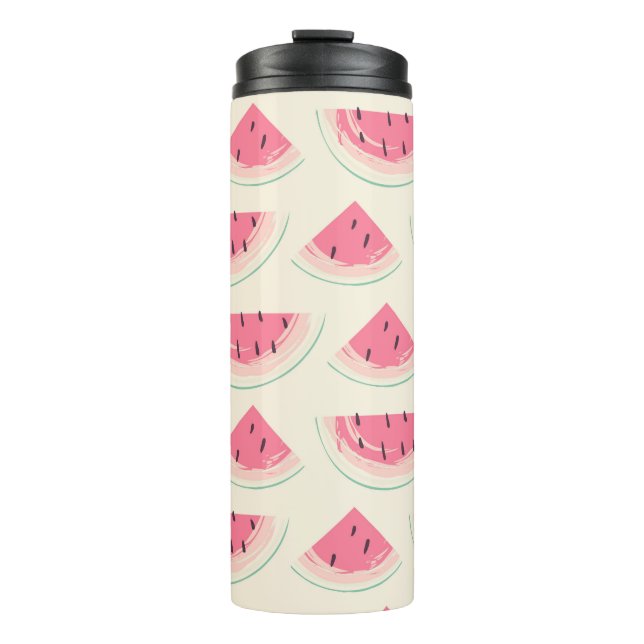 Abstract fruit seamless pattern. Creative colourfu Thermal Tumbler (Front)