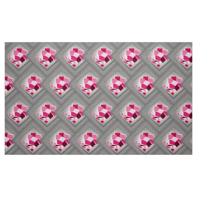 Abstract fuchsia flower fabric (Fat Quarter)