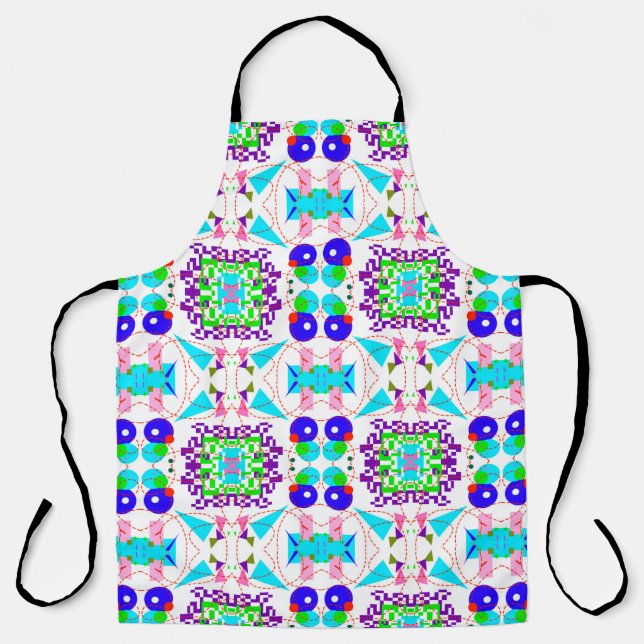 Abstract fun background. Colour shapes pattern.abs Apron (Front)