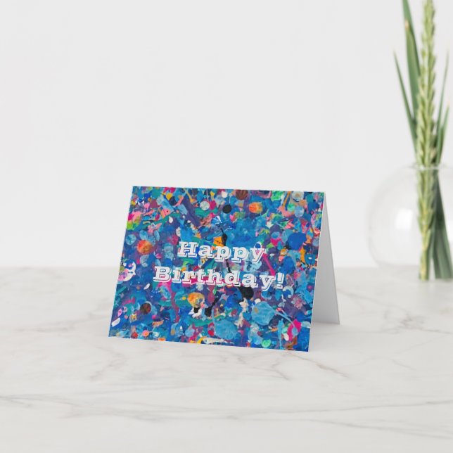 Abstract Fun Birthday Card (Front)