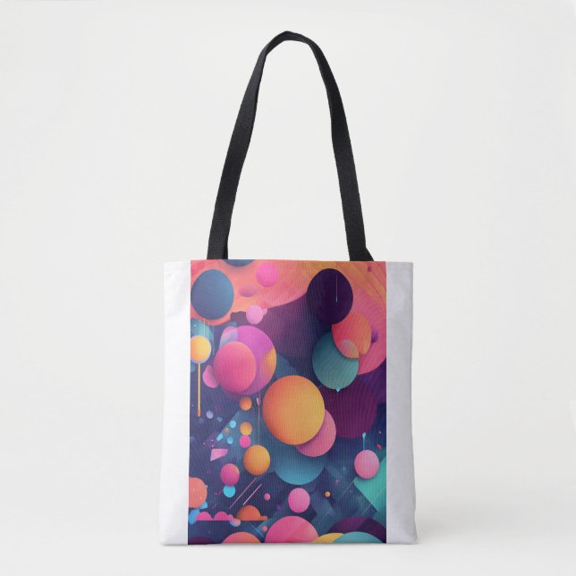 "Abstract Fun Colourful Cartoon Pattern Bag" Tote Bag (Front)
