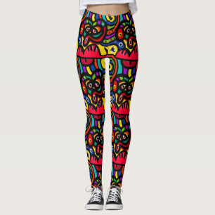Abstract Fun Colourful Leggings