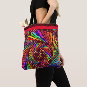 Abstract Fun Trendy Colours Tote Bag