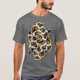 Abstract Fungal Surrealist Eyes and Mouth Funny T-Shirt