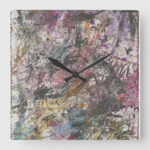 Abstract Funky Colourful Wall Clock