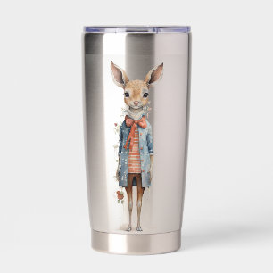 Abstract Funky Female Deer Insulated Tumbler