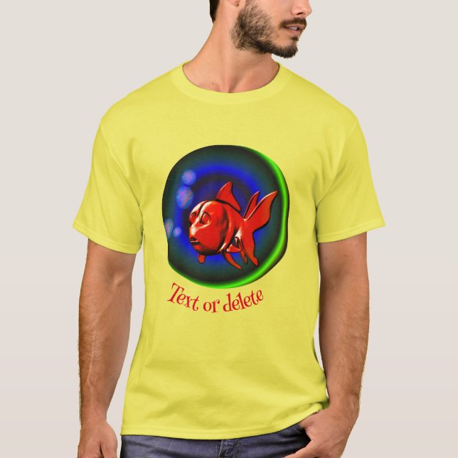 Abstract Funny Red Goldfish Personalised T-Shirt (Front)