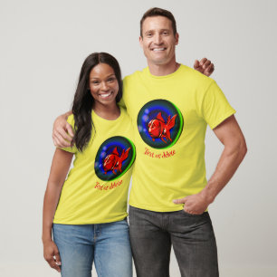 Abstract Funny Red Goldfish Personalised T-Shirt