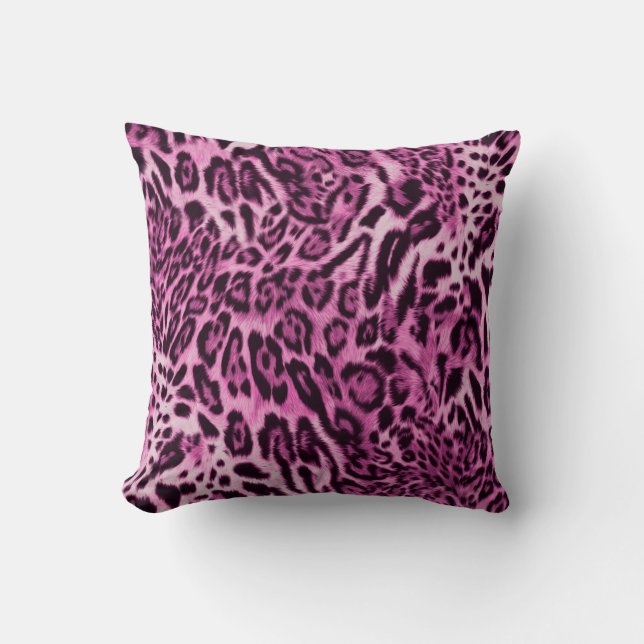 abstract furry leopard skin pattern cushion (Front)