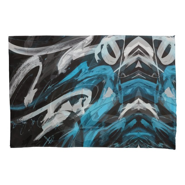 Abstract Fusion: Colour Splashes and Dynamic Lines Pillowcase (Front)