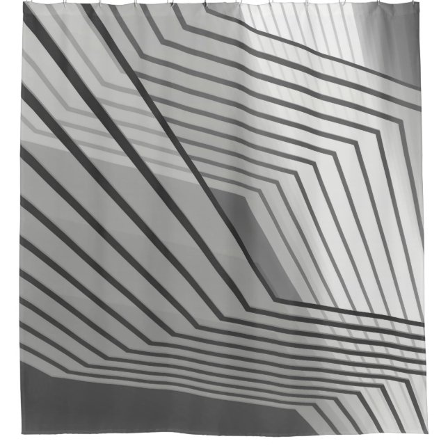 Abstract futuristic architecture background 3d ill shower curtain (Front)