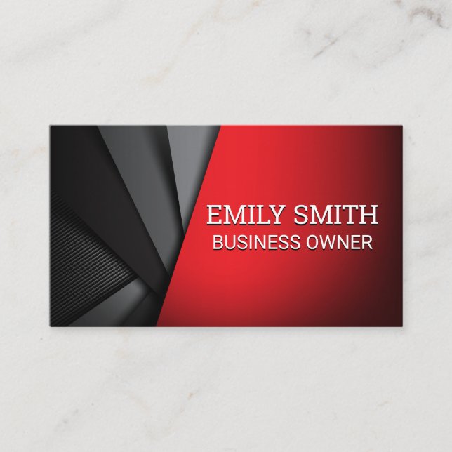 Abstract Futuristic Panels Business Card (Front)