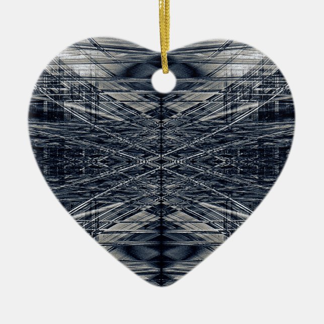 Abstract futuristic pattern ceramic tree decoration (Front)