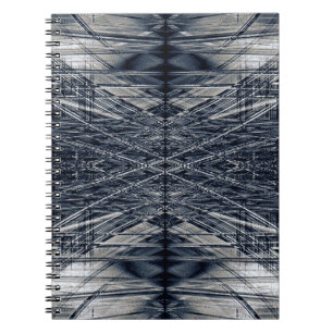 Abstract futuristic pattern notebook