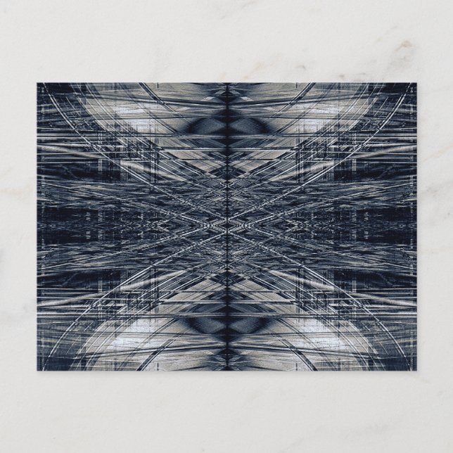 Abstract futuristic pattern postcard (Front)