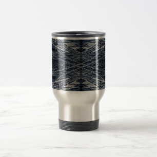 Abstract futuristic pattern travel mug