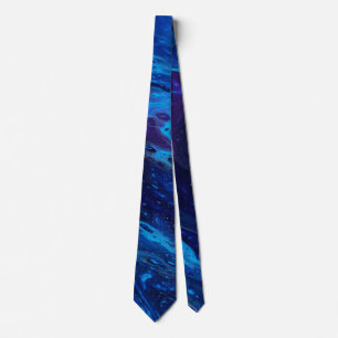 Abstract galaxy art tie