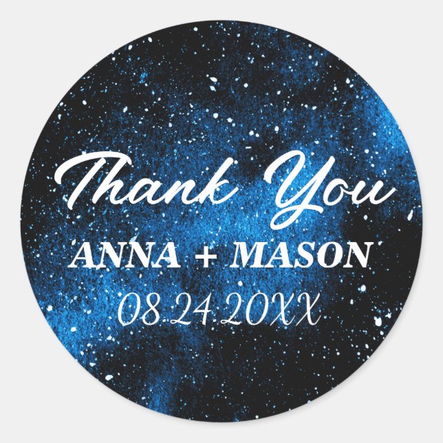 Abstract Galaxy  Classic Round Sticker (Front)