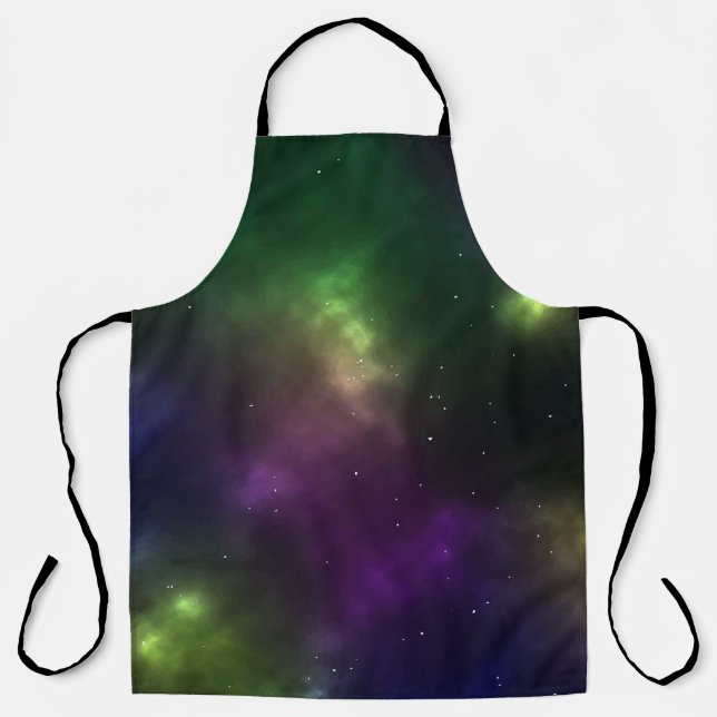 Abstract Galaxy Constellations Digital Art: I Apron (Front)