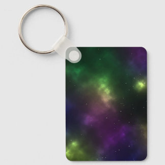 Abstract Galaxy Constellations Digital Art: I Key Ring
