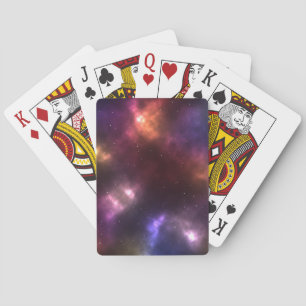 Abstract Galaxy Constellations Digital Art: II Playing Cards