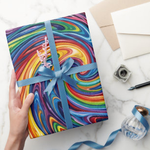Abstract Galaxy Nebula Swirl Wrapping Paper