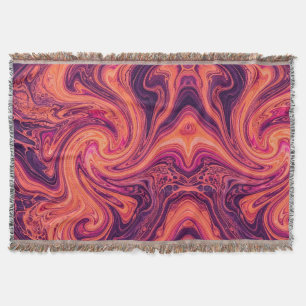 Abstract Galaxy Sunset Orange Nebula Blankets