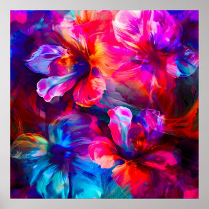 Abstract Garden Bloom Poster