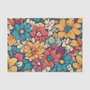 Abstract Garden Flowers for Any Occasion Tissue Paper