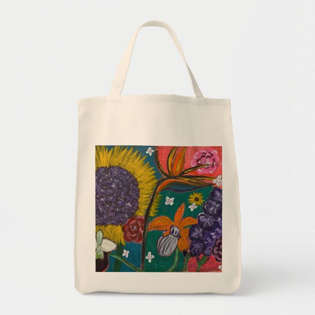 Abstract Garden Tote Bag (Front)