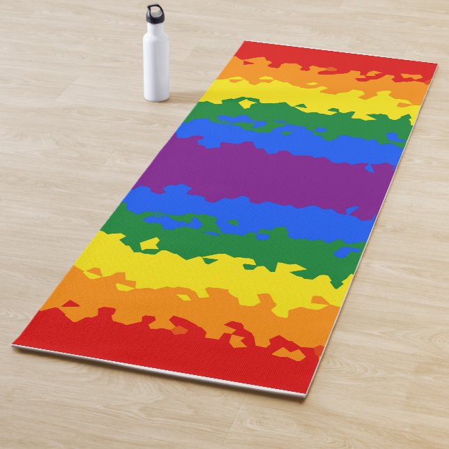 Abstract Gay Pride Flag    Yoga Mat (In Situ)
