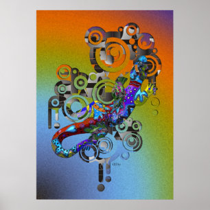 abstract Gecko Poster