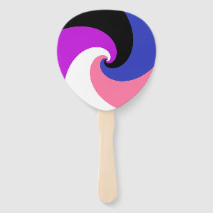 Abstract Genderfluid Pride Flag      Hand Fan