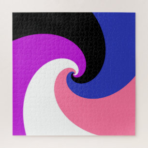 Abstract Genderfluid Pride Flag Jigsaw Puzzle