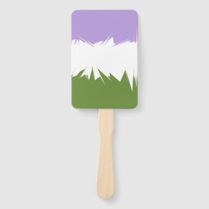 Abstract Genderqueer Pride Flag Hand Fan