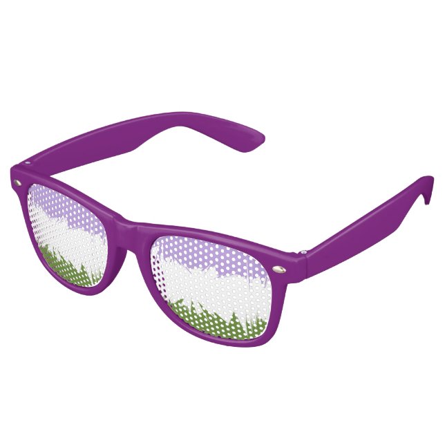 Abstract  Genderqueer Pride Flag      Retro Sunglasses (Angled)