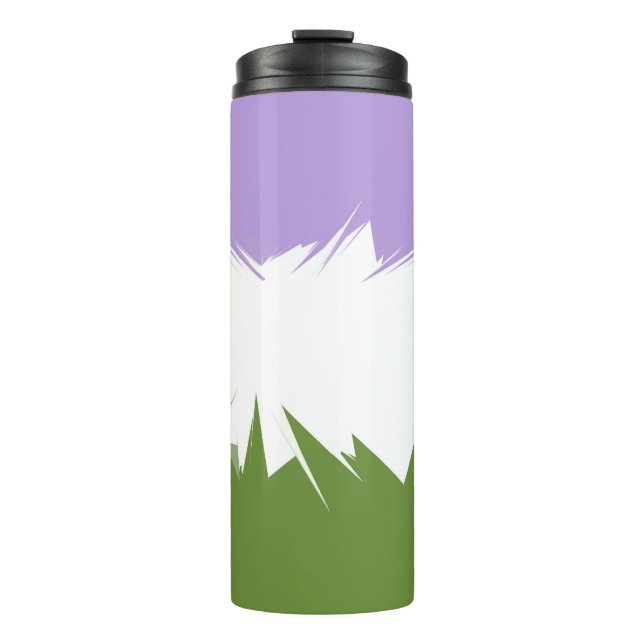 Abstract  Genderqueer Pride Flag      Thermal Tumbler (Front)