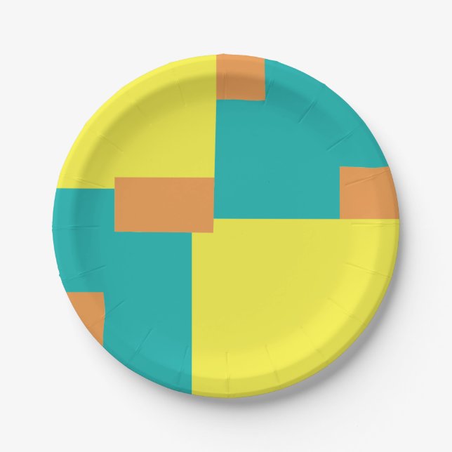 Abstract Geometric 020515 Paper Plate (Front)