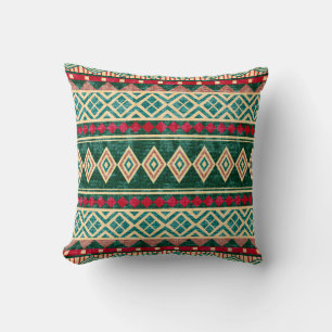 Abstract Geometric African Style Pattern Cushion