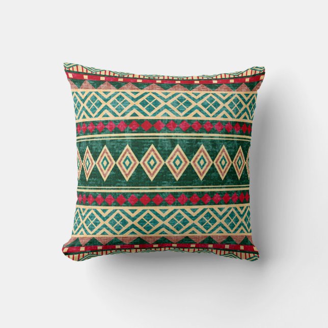 Abstract Geometric African Style Pattern Cushion (Front)